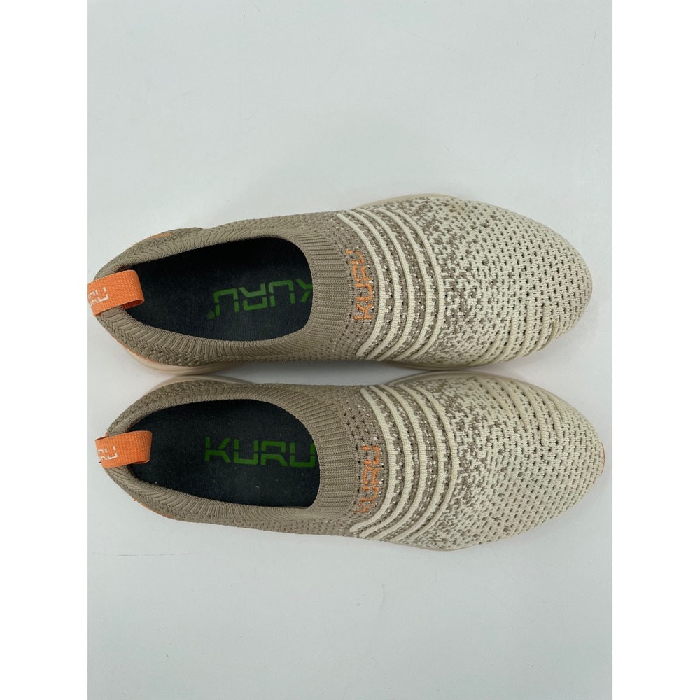 Kuru Womens Slip On Sneakers 5.5 Taupe Orange Nova Knit Walking Comfort Shoes - Picture 5 of 12